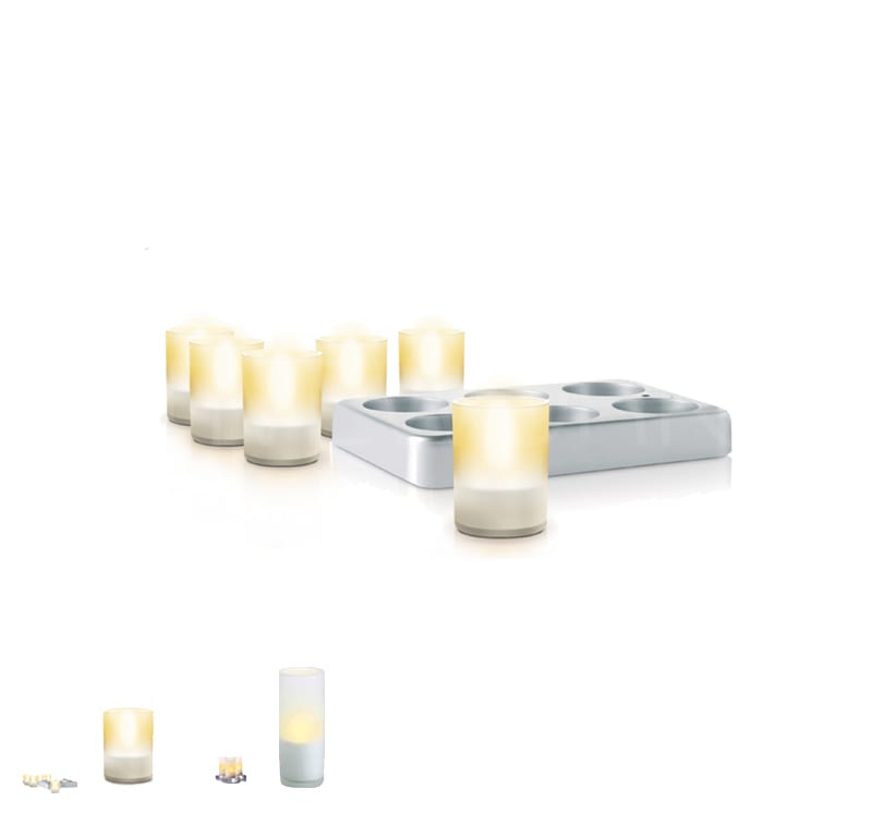 Miete LED Teekerzen 6er Set in weiss (5.5cm/7cm)