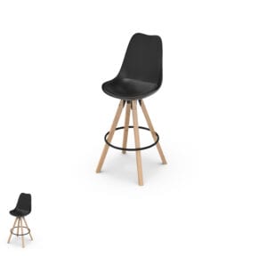 Barhocker Albert in schwarz